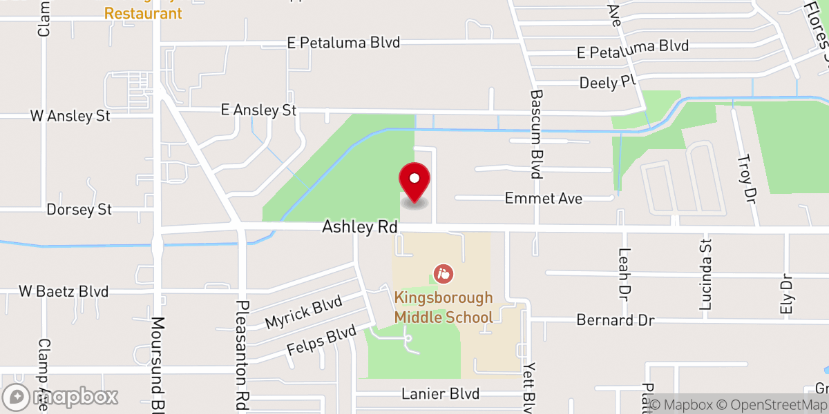 Map showing location of Kingsborough Church