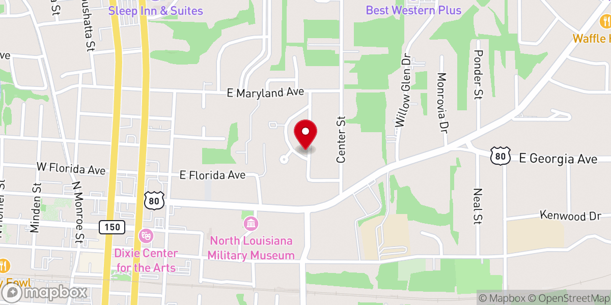 Map showing location of Ruston Housing Authority
