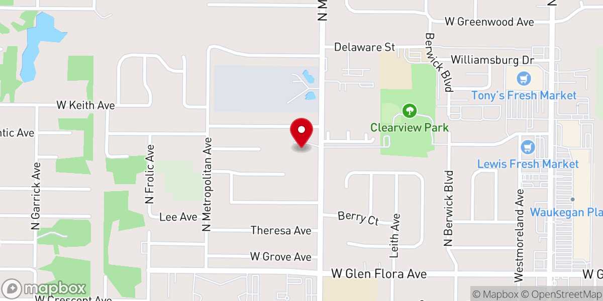 Map showing location of Christian Neighbors Church