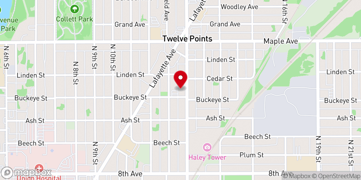 Map showing location of Maryland Community Church - 12 Points