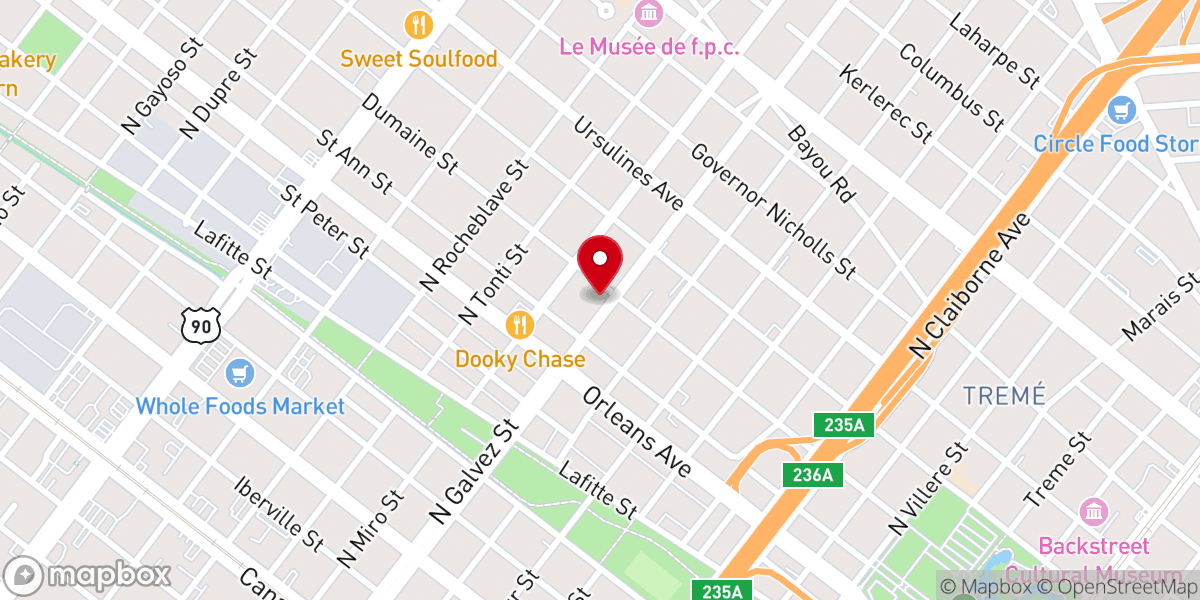Map showing location of Mt Zion Baptist Church