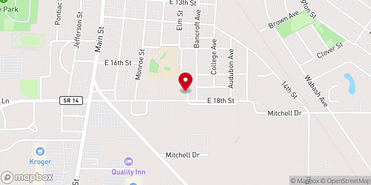 Map showing location of Rochester, Indiana Sign Language Congregation