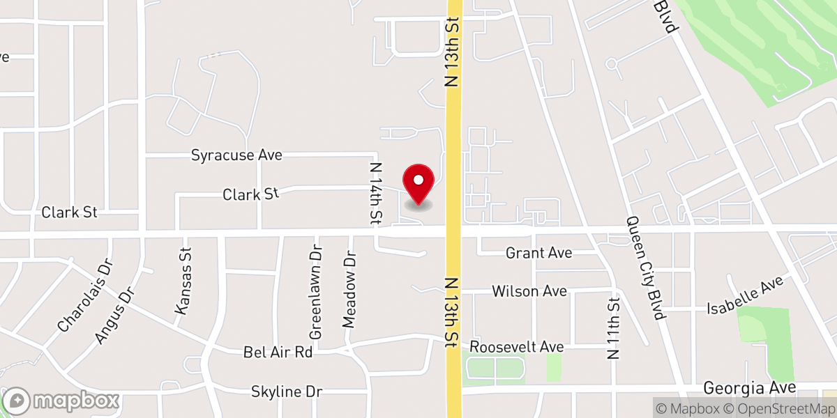 Map showing location of St John's Lutheran Church