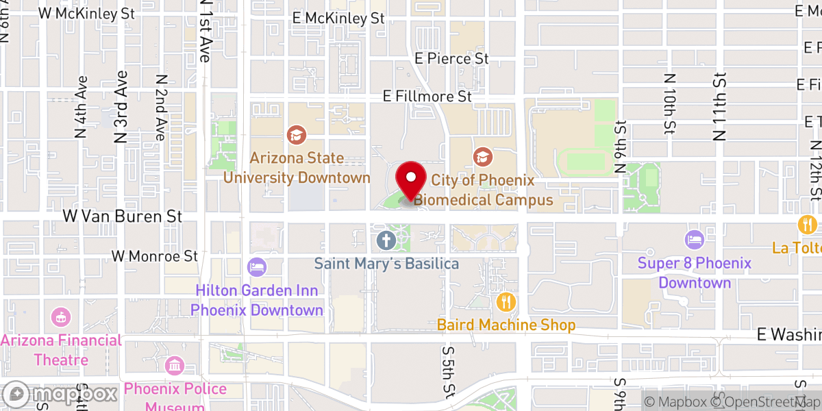 Map showing location of Hispanic Leadership Development Network HLDN Inc