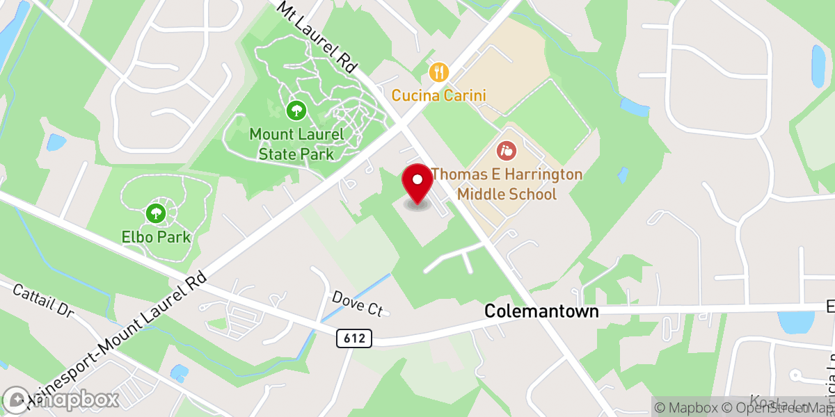 Map showing location of Cornerstone Church