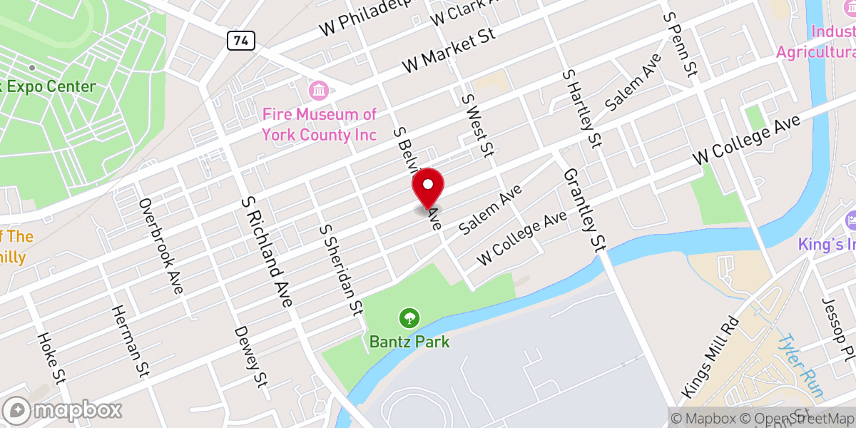 Map showing location of Church of the Redeemed of York