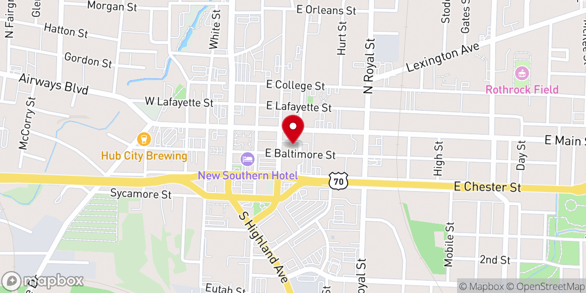 Map showing location of St Luke's Episcopal Church