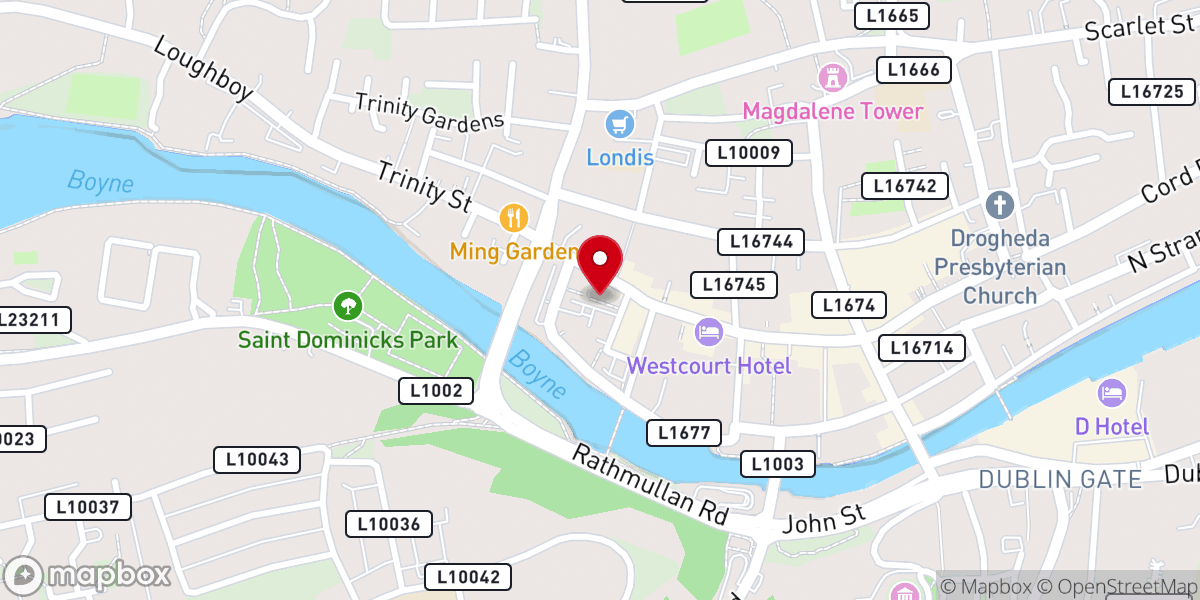 Map showing location of Old Abbey