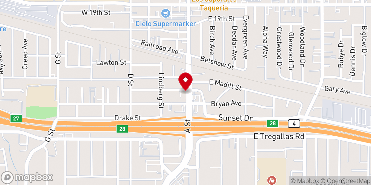 Map showing location of Ministerios Renacer Antioch CA