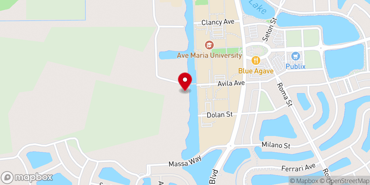 Map showing location of Our Lady of Guadalupe Statue