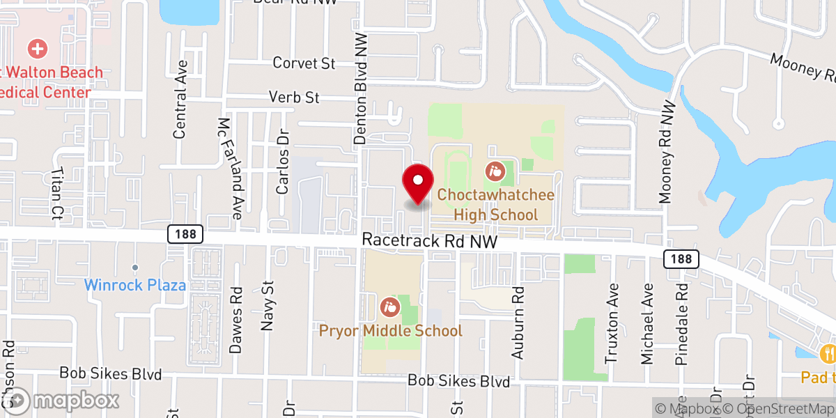 Map showing location of Beachside Church