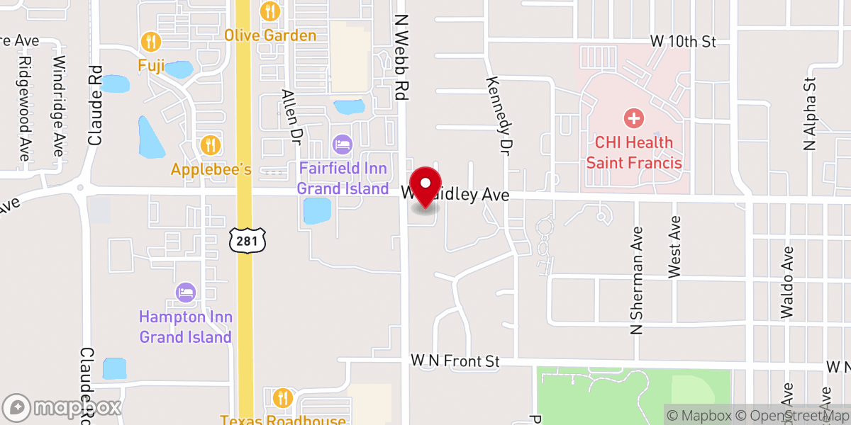 Map showing location of Abundant Life Christian Center