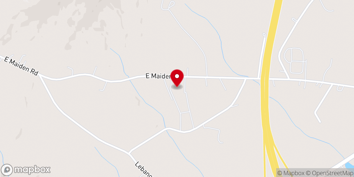Map showing location of Mountain View Baptist Church