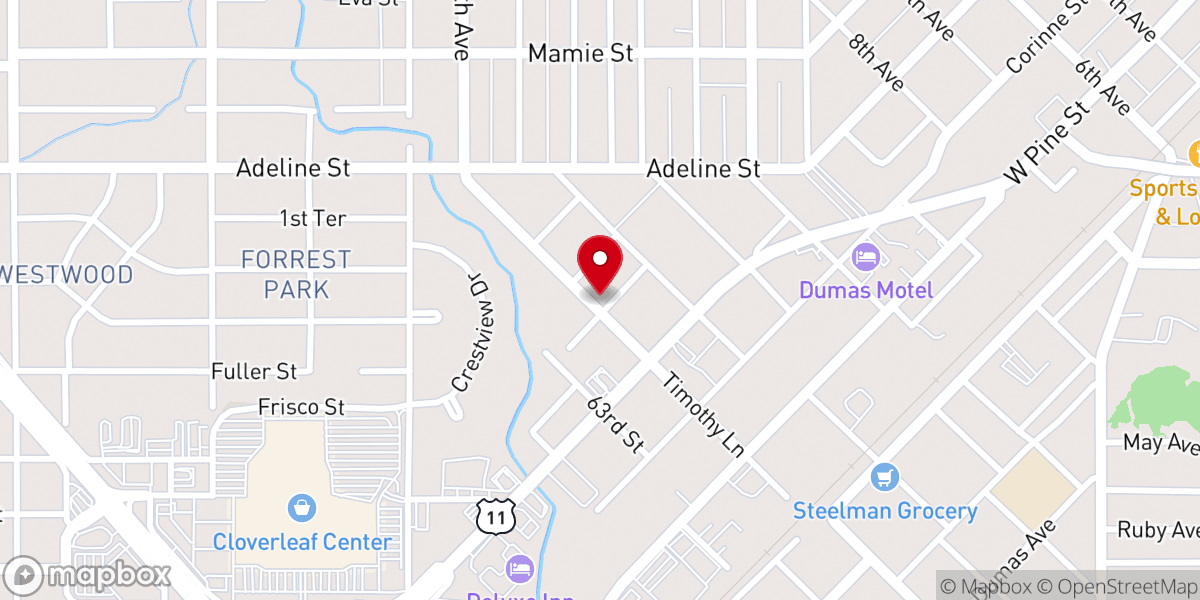 Map showing location of The Venue at Sycamore Oaks