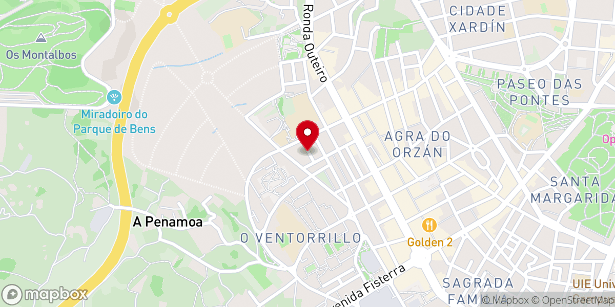 Map showing location of Cafe Bar Ana