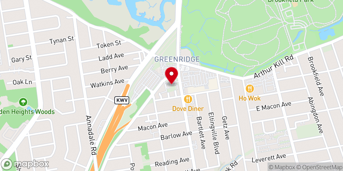 Map showing location of Staten Island Elks Lodge