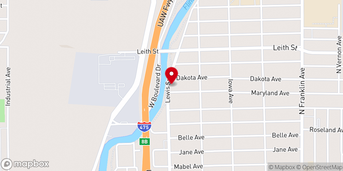 Map showing location of Faith Deliverance Tabernacle