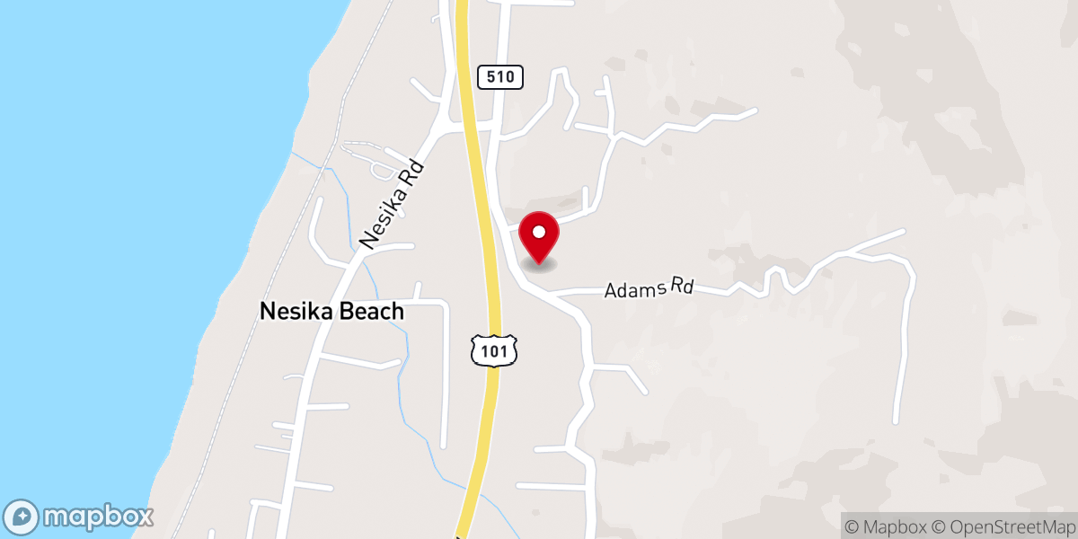 Map showing location of Oceanview Community Church