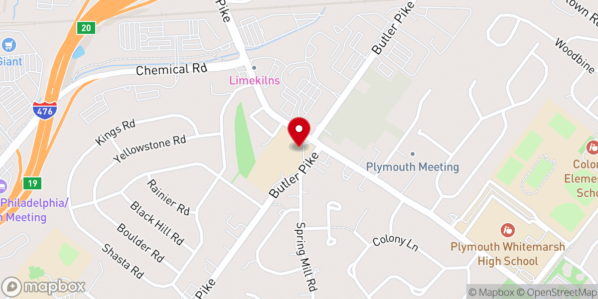 Map showing location of Plymouth Friends (Quaker) Meeting
