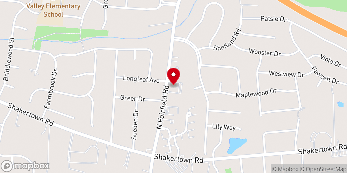 Map showing location of Covenant Creek Community Church