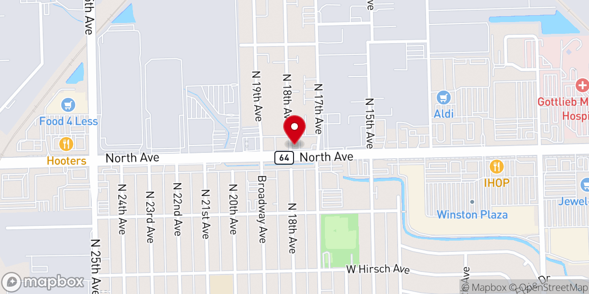 Map showing location of Calvary Deaf Assembly of God