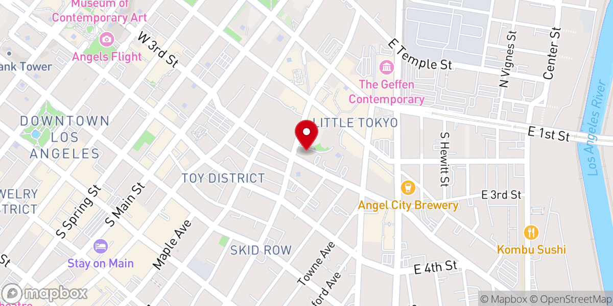 Map showing location of New City Church of Los Angeles