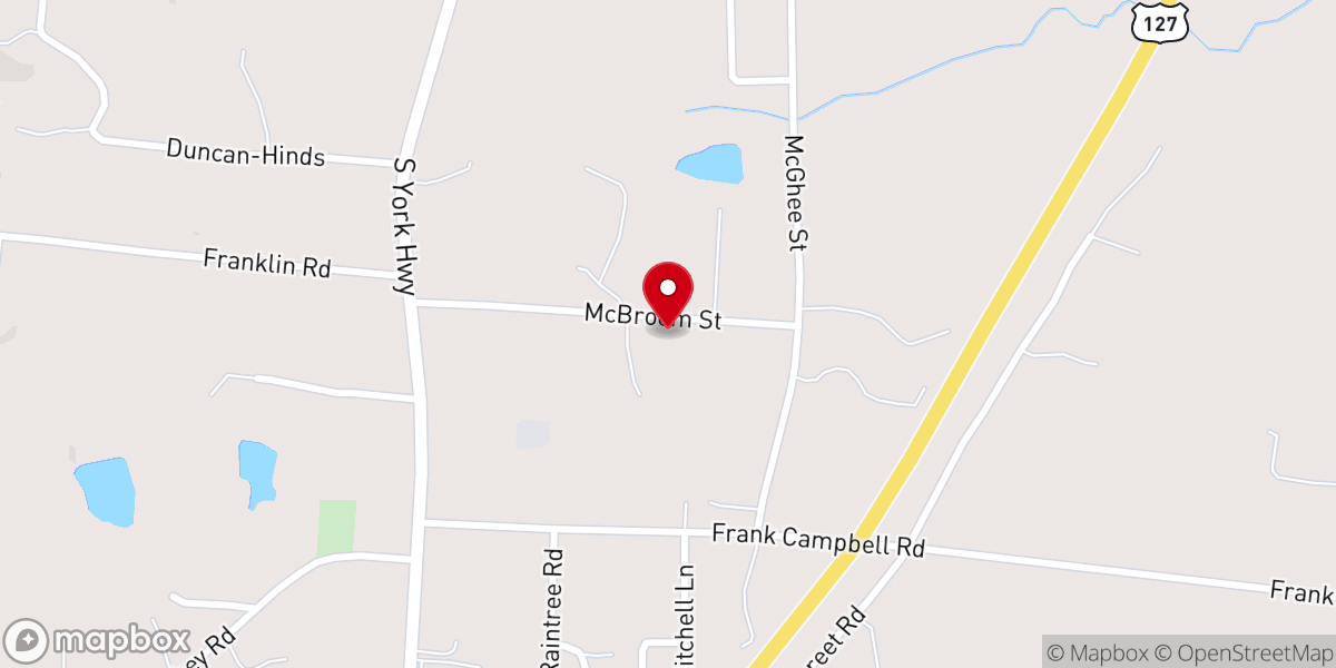 Map showing location of Amazing Grace Baptist Church