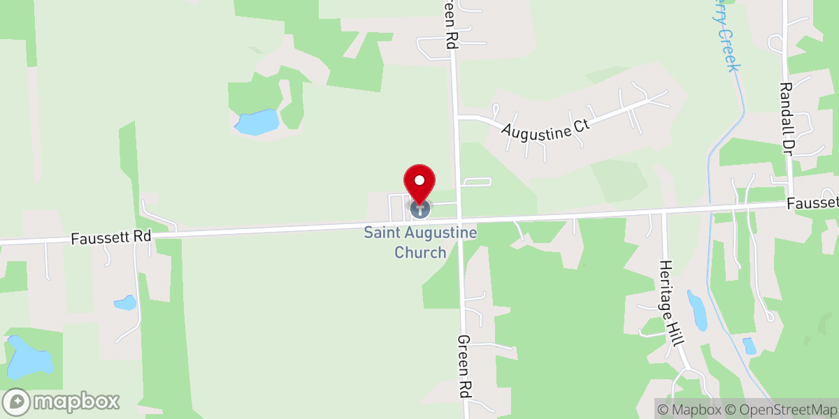 Map showing location of St Augustine Catholic Church