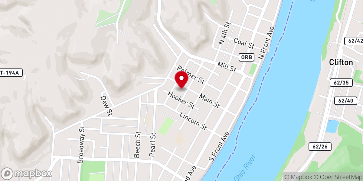 Map showing location of Middleport Church of Christ