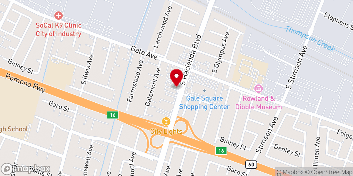 Map showing location of Home of Christians Eastern Los Angeles