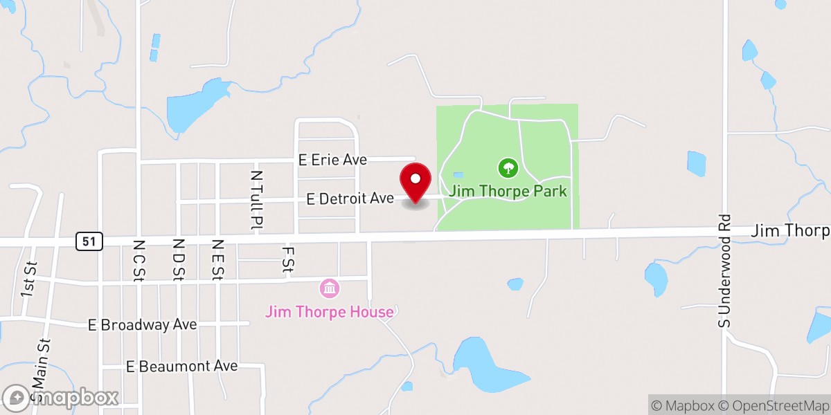 Map showing location of Yale Church of Christ