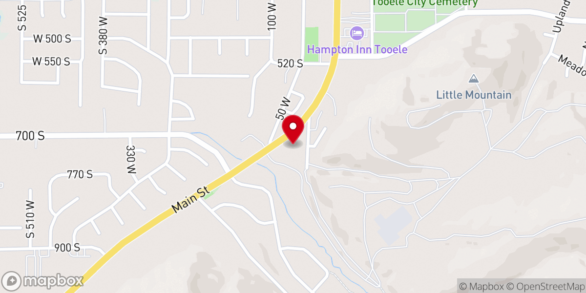 Map showing location of First Baptist Church Of Tooele