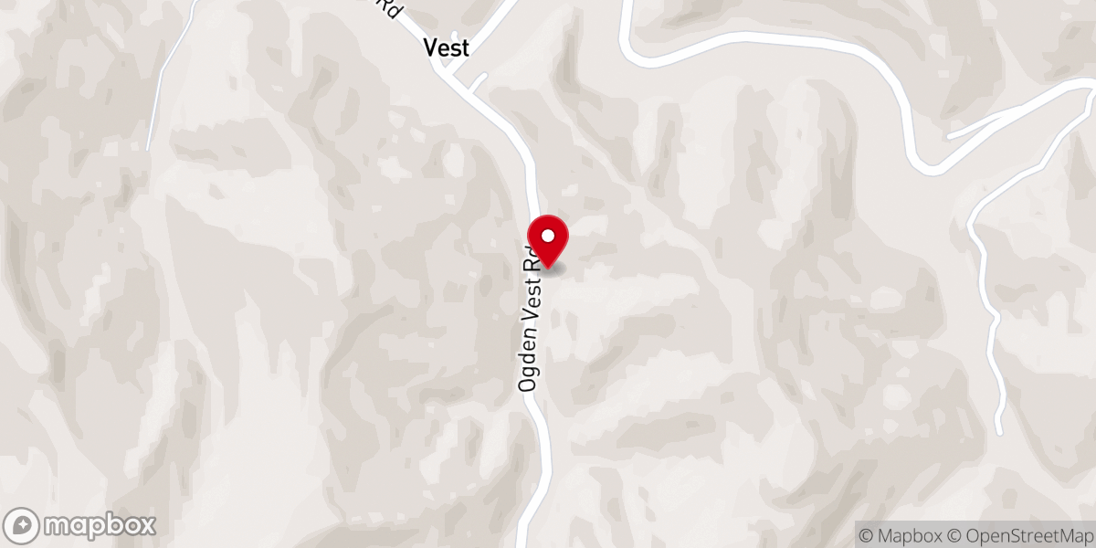 Map showing location of Vest United Baptist Church