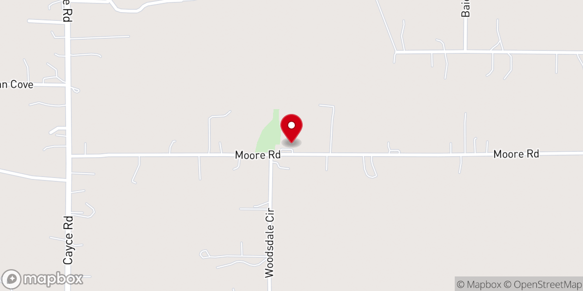 Map showing location of Newell Chapel CME Church