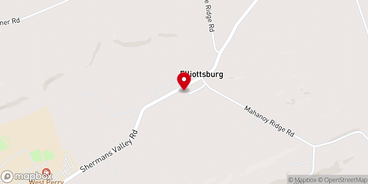 Map showing location of Perry Believers Fellowship