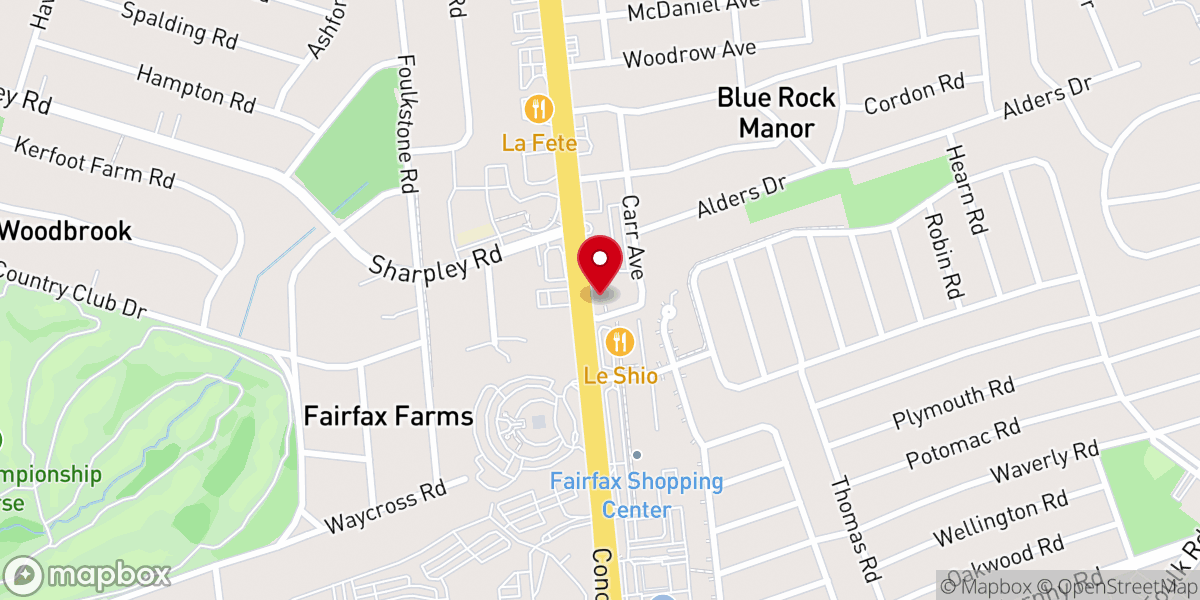 Map showing location of Aldersgate United Methodist Church