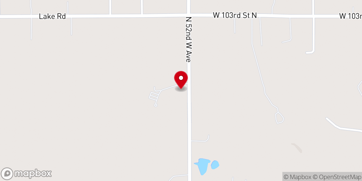 Map showing location of Bluestem Manor