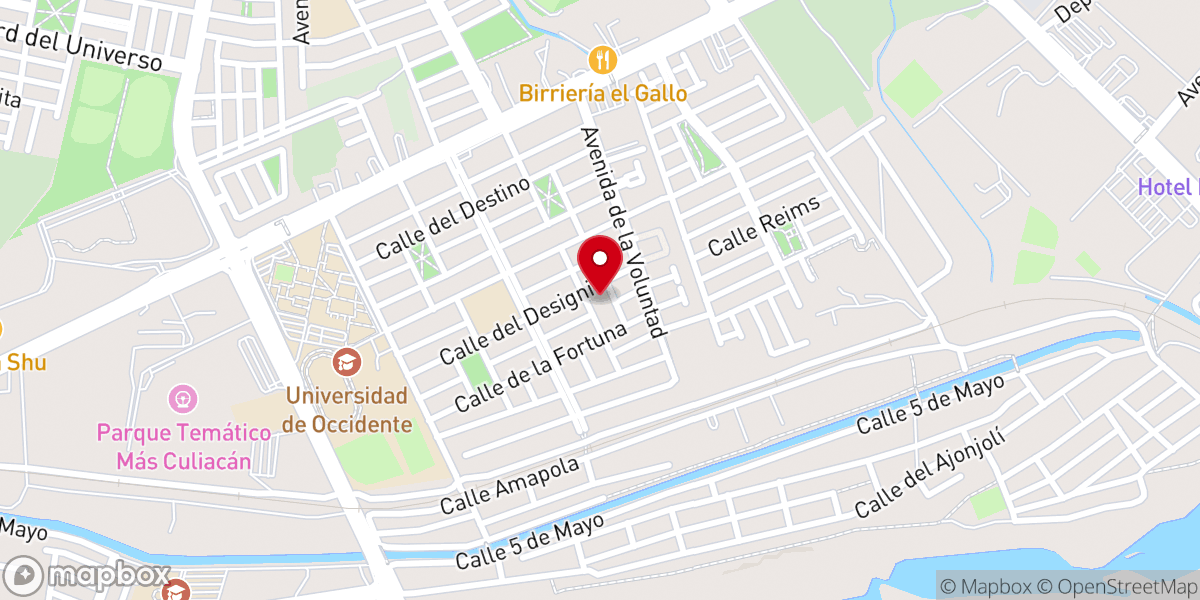 Map showing location of Parroquia El Divino Niño Jesús