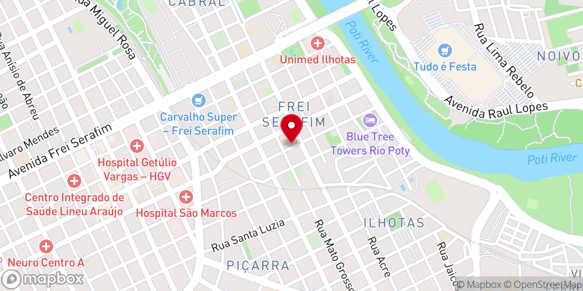 Map showing location of Igreja Batista Nova Aliança