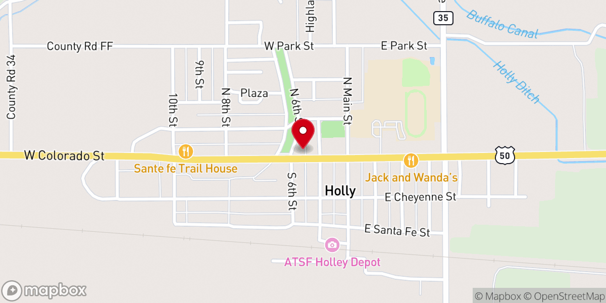 Map showing location of First Baptist Church