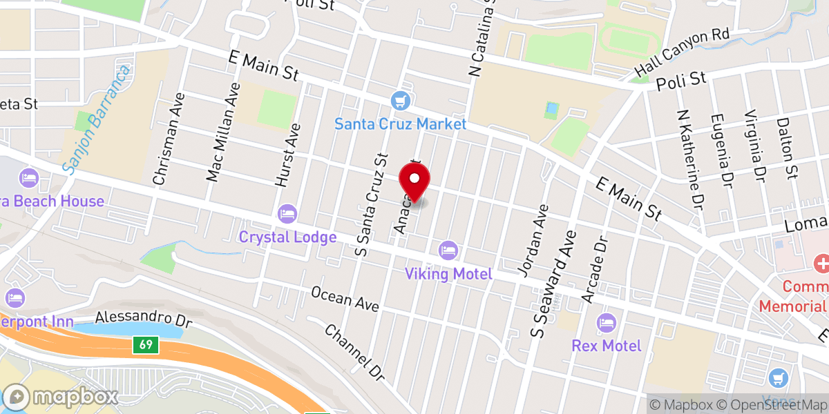 Map showing location of Olivet Baptist Church