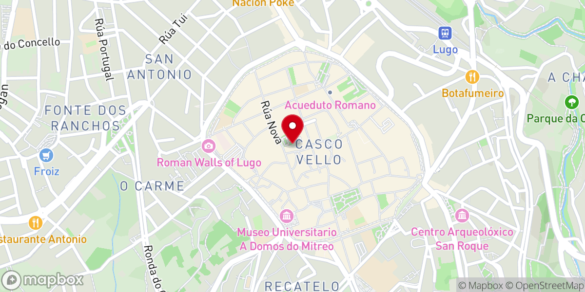 Map showing location of Museo Provincial de Lugo