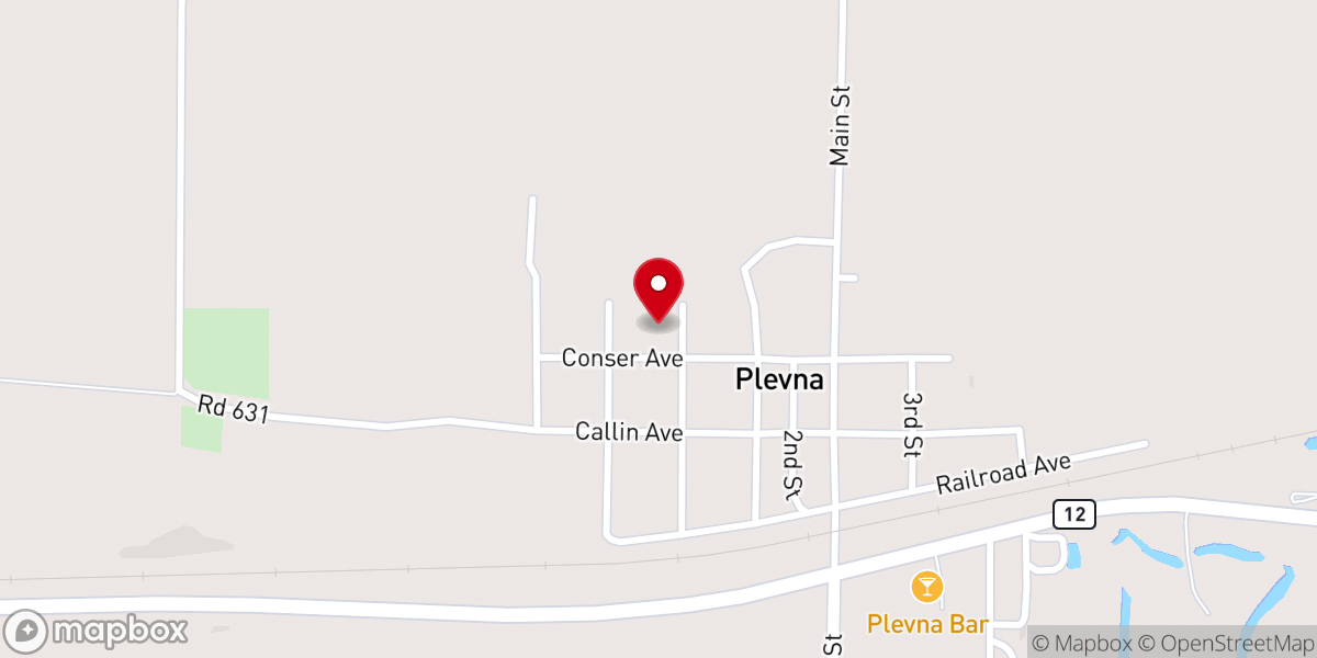 Map showing location of First Baptist Church
