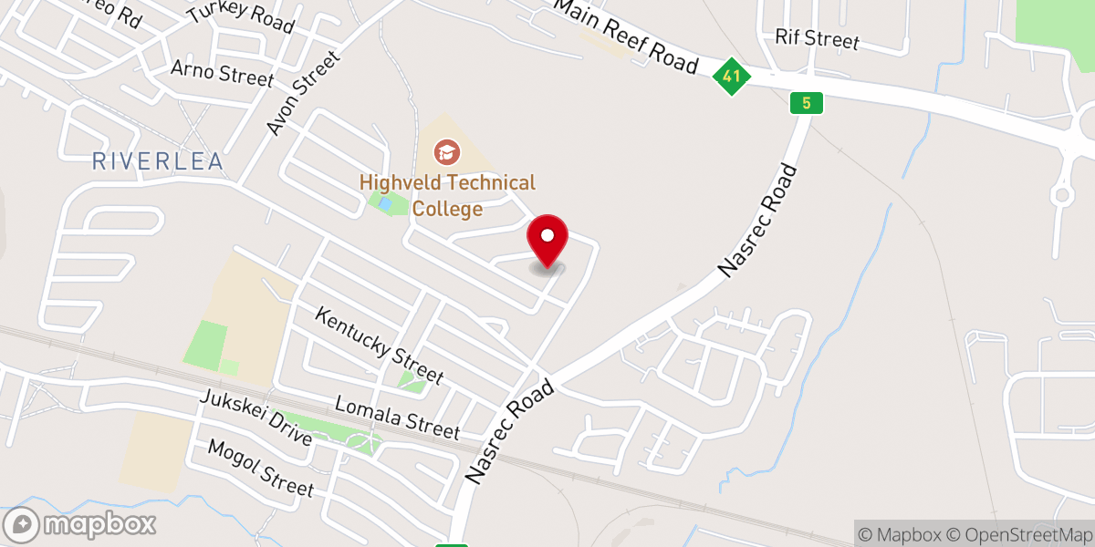 Map showing location of St. Maria Goretti Parish- Riverlea