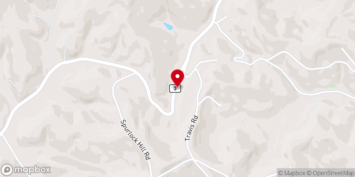 Map showing location of Laurel Gap Church