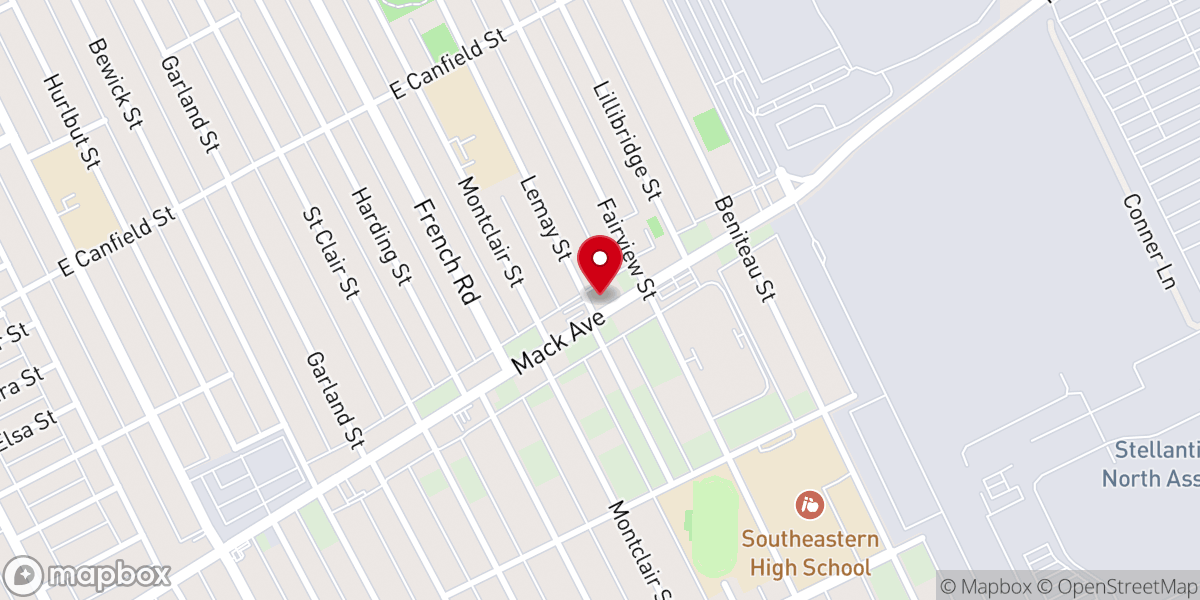 Map showing location of Christ Cornerstone Missionary Baptist Church