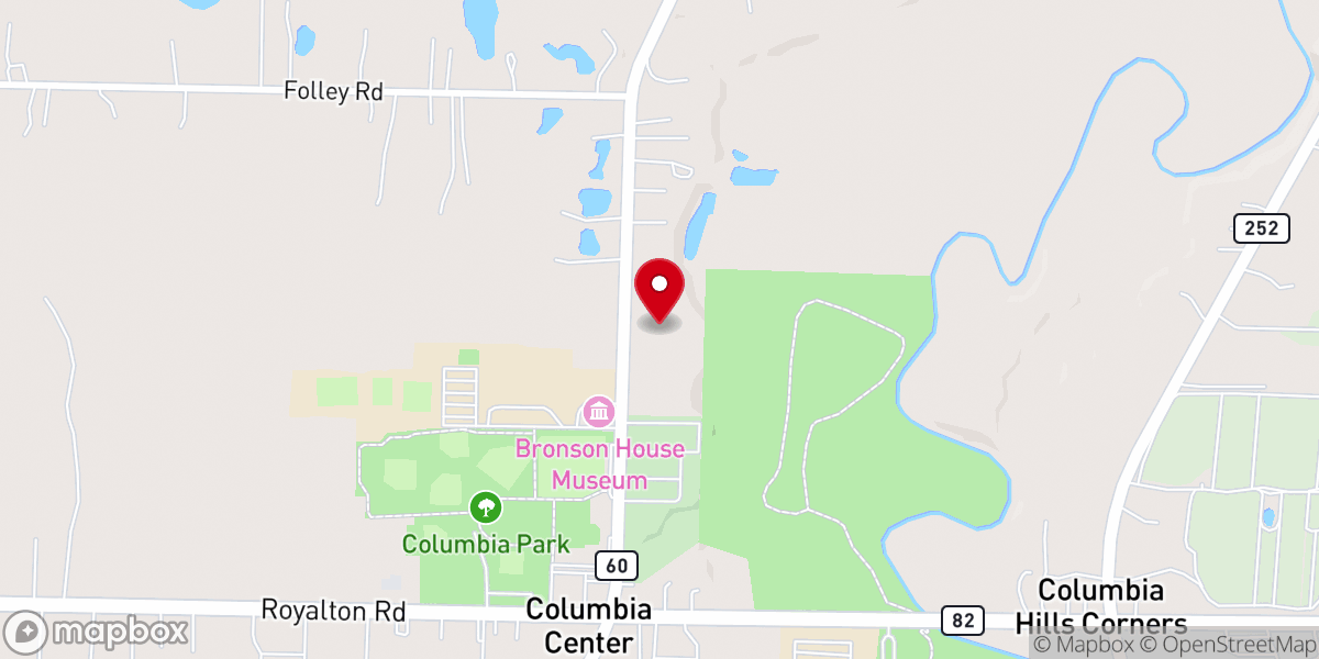 Map showing location of Hosanna Lutheran Church