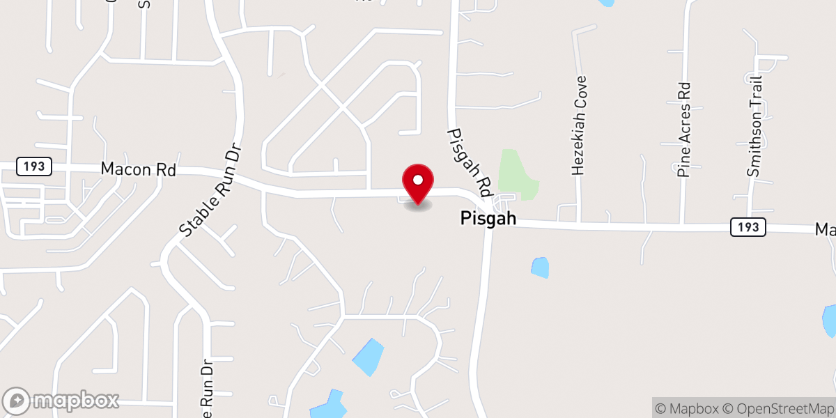 Map showing location of Koinonia Christian Center