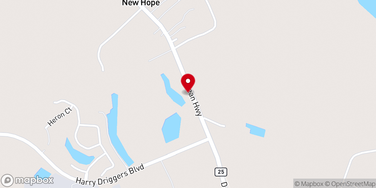 Map showing location of Needwood Baptist Church