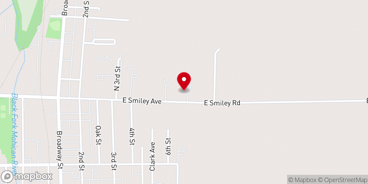 Map showing location of Shelby Alliance Church